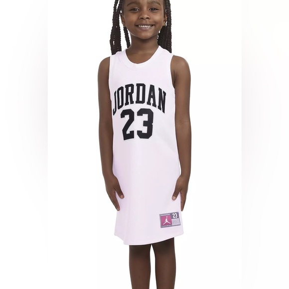 Jordan Little Girls' 23 Jersey Dress, pink, NWT - Picture 2 of 7